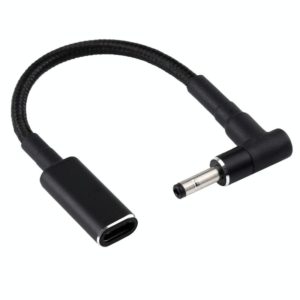 PD 100W 18.5-20V 4.0 x 1.35mm Elbow to USB-C / Type-C Adapter Nylon Braid Cable (OEM)