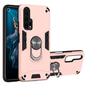 For Huawei Honor 20 / nova 5T 2 in 1 Armour Series PC + TPU Protective Case with Ring Holder(Rose Gold) (OEM)