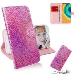 For Huawei Mate 30 / 5G Solid Color Colorful Magnetic Buckle Horizontal Flip PU Leather Case with Holder & Card Slots & Wallet & Lanyard(Pink) (OEM)