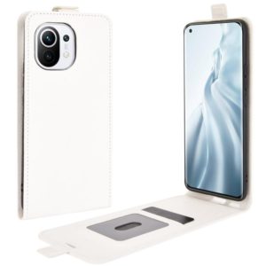 For Xiaomi Mi 11 R64 Texture Single Vertical Flip Leather Protective Case with Card Slots & Photo Frame(White) (OEM)