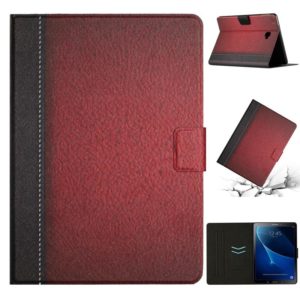 For Samsung Galaxy Tab A 10.1 T580 Stitching Solid Color Smart Leather Tablet Case(Red) (OEM)