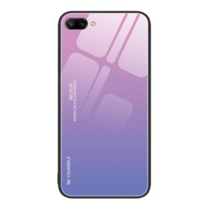 For Honor 10 Gradient Color Glass Phone Case(Pink Purple) (OEM)