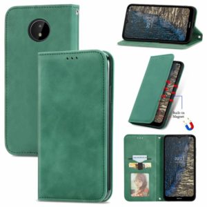 For Nokia C20 Retro Skin Feel Business Magnetic Horizontal Flip Leather Case With Holder & Card Slots & Wallet & Photo Frame(Green) (OEM)