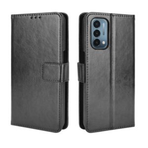 For OnePlus Nord N200 5G Crazy Horse Texture Horizontal Flip Leather Case with Holder & Card Slots & Lanyard(Black) (OEM)