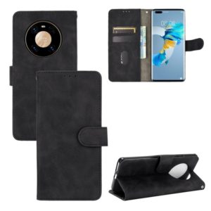 For Huawei Mate 40 Pro Solid Color Skin Feel Magnetic Buckle Horizontal Flip Calf Texture PU Leather Case with Holder & Card Slots & Wallet(Black) (OEM)