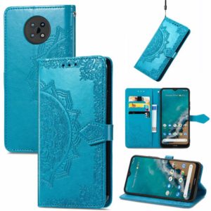 For Nokia G50 Mandala Embossing Pattern Horizontal Flip Leather Case with Holder & Card Slots & Wallet & Lanyard(Blue) (OEM)