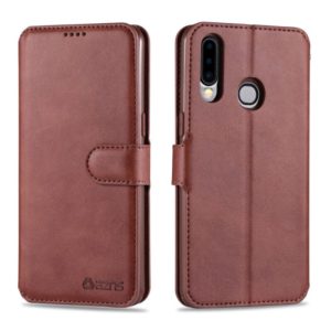 For Samsung Galaxy A20s AZNS Calf Texture Horizontal Flip Leather Case, with Holder & Card Slots & Wallet & Photo Frame(Brown) (AZNS) (OEM)