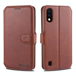 For Samsung Galaxy A01 AZNS Calf Texture Horizontal Flip Leather Case, with Holder & Card Slots & Wallet & Photo Frame(Brown) (AZNS) (OEM)
