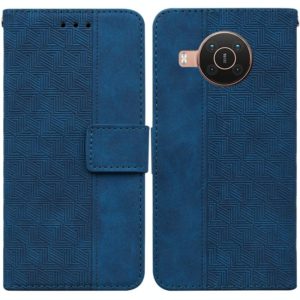 For Nokia X10 / X20 Geometric Embossed Leather Phone Case(Blue) (OEM)