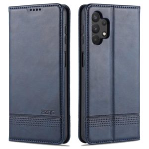 For Samsung Galaxy A32 5G AZNS Magnetic Calf Texture Horizontal Flip Leather Case with Card Slots & Holder & Wallet(Dark Blue) (AZNS) (OEM)