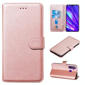 For OPPO Realme 5 Pro / Realme Q Classic Calf Texture Horizontal Flip PU Leather Case, with Holder & Card Slots & Wallet(Rose Gold) (OEM)
