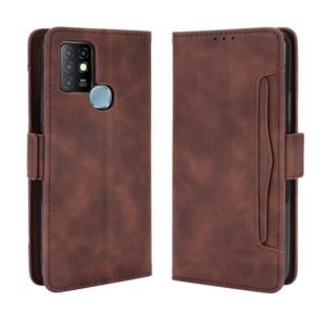 For Infinix Hot 10 / X682 Wallet Style Skin Feel Calf Pattern Leather Case with Separate Card Slots(Brown) (OEM)
