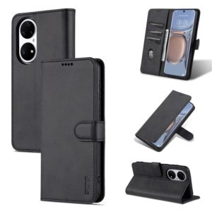 For Huawei P50 AZNS Skin Feel Calf Texture Horizontal Flip Leather Case with Card Slots & Holder & Wallet(Black) (AZNS) (OEM)