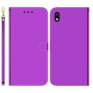 For Sony Xperia Ace III Imitated Mirror Surface Horizontal Flip Leather Phone Case(Purple) (OEM)