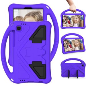 For Samsung Galaxy Tab A7 Lite 8.7(2021) T225 EVA Flat Anti Falling Protective Case Shell with Holder(Purple) (OEM)