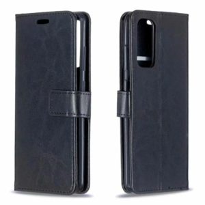 For Motorola Moto G100 Crazy Horse Texture Horizontal Flip Leather Case with Holder & Card Slots & Wallet & Photo Frame(Black) (OEM)