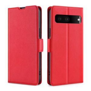 For Google Pixel 7 5G Ultra-thin Voltage Side Buckle Leather Phone Case(Red) (OEM)