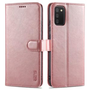 For Samsung Galaxy A02s AZNS Skin Feel Calf Texture Horizontal Flip Leather Case with Card Slots & Holder & Wallet(Rose Gold) (AZNS) (OEM)