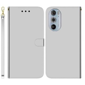 For Motorola Edge 30 Pro Imitated Mirror Surface Horizontal Flip Leather Phone Case(Silver) (OEM)