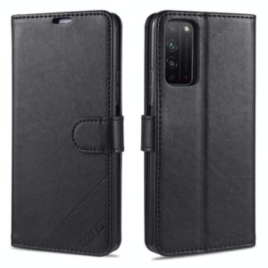 For Huawei Honor X10 5G AZNS Sheepskin Texture Horizontal Flip Leather Case with Holder & Card Slots & Wallet(Black) (AZNS) (OEM)
