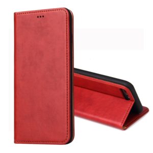 Dermis Texture PU Horizontal Flip Leather Case for iPhone 7 Plus / 8 Plus, with Holder & Card Slots & Wallet(Red) (OEM)