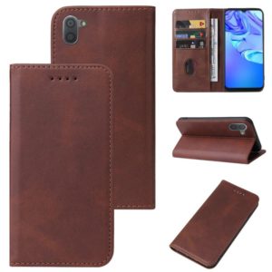 For Sharp Aquos R3 / SHV44 / SH-04L Magnetic Closure Leather Phone Case(Brown) (OEM)