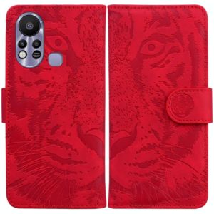 For Infinix Hot 11s X6812 Tiger Embossing Pattern Horizontal Flip Leather Phone Case(Red) (OEM)