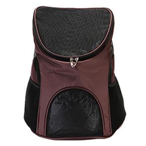 Portable Folding Nylon Breathable Pet Carrier Backpack, Size: 45 x 36 x 31cm(Coffee) (OEM)