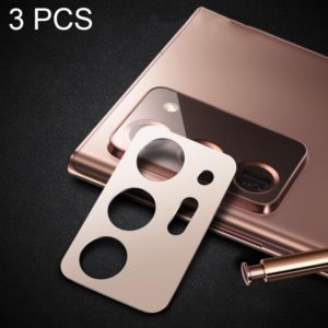 3 PCS Lens Film Aluminum Alloy Sheet Camera Protection Film For Samsung Galaxy Note20 Ultra (Rose Gold) (OEM)