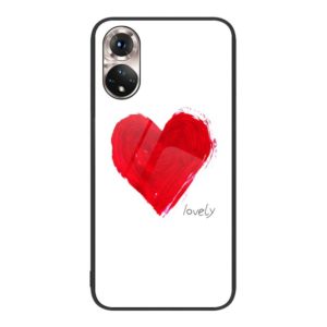 For Honor 50 Colorful Painted Glass Phone Case(Love) (OEM)