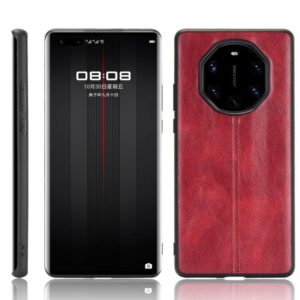 For Huawei Mate 40 RS Porsche Design Shockproof Sewing Cow Pattern Skin PC + PU + TPU Case(Red) (OEM)