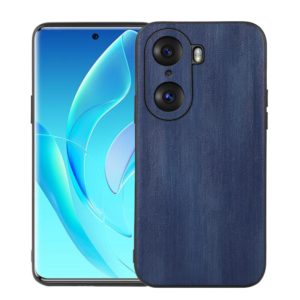 For Honor 60 Pro Yellow Cow Texture PU Phone Case(Blue) (OEM)