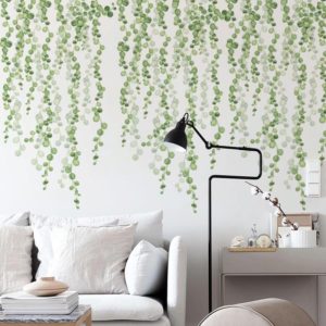 Green Leaf Self-adhesive Removable Wall Stickers (OEM)