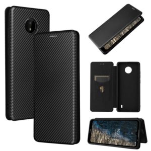 For Nokia C20 Carbon Fiber Texture Horizontal Flip TPU + PC + PU Leather Case with Card Slot(Black) (OEM)