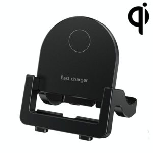 KH-18 15W Vertical Wireless Fast Charger with Phone Holder(Black) (OEM)