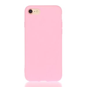 For iPhone SE 2022 / SE 2020 Solid Color Frosted TPU Phone Case(Magenta) (OEM)