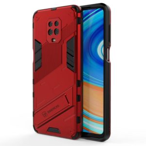 For Xiaomi Redmi Note 9 Pro Max Punk Armor 2 in 1 PC + TPU Shockproof Case with Invisible Holder(Red) (OEM)