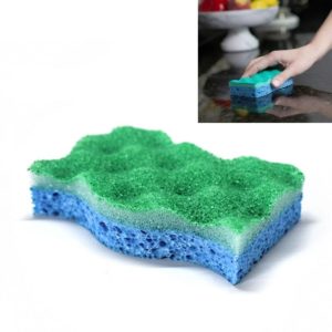 6 PCS Household Cleaning Sponge Kitchen Scouring Pad(Green) (OEM)