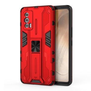For vivo iQOO Neo5 Supersonic PC + TPU Shock-proof Case with Holder(Red) (OEM)