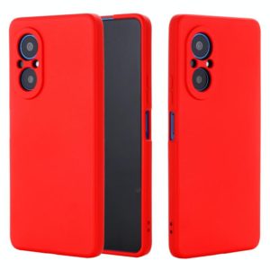 For Honor 50 SE Solid Color Liquid Silicone Dropproof Full Coverage Protective Case(Red) (OEM)