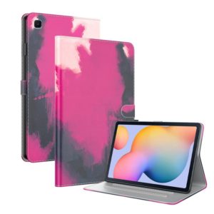 For Samsung Galaxy Tab S6 Lite 10.4 inch P610 / P615 Voltage Watercolor Pattern Skin Feel Magnetic Horizontal Flip PU Leather Case with Holder & Card Slots & Photo Frame & Sleep / Wake-up Function(Berry) (OEM)