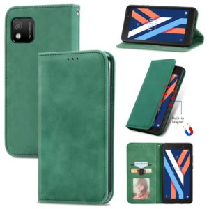 For Wiko Y52 Retro Skin Feel Magnetic Horizontal Flip Leather Phone Case(Green) (OEM)