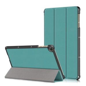 For Huawei Enjoy Tablet 2 10.1 inch / Honor Pad 6 10.1 inch Solid Color Horizontal Flip Leather Case with Three-folding Holder & Sleep / Wake-up Function(Green) (OEM)