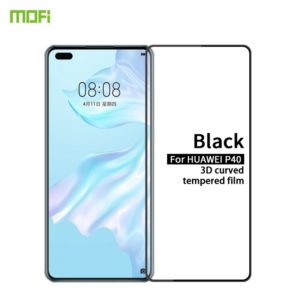 For Huawei P40 MOFI 9H 3D Explosion-proof Curved Screen Tempered Glass Film(Black) (MOFI) (OEM)