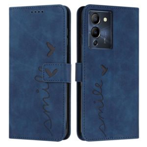 For Infinix Note 12 G96 Skin Feel Heart Pattern Leather Phone Case(Blue) (OEM)