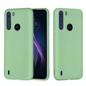 For Motorola Moto One Fusion Solid Color Liquid Silicone Dropproof Full Coverage Protective Case(Green) (OEM)