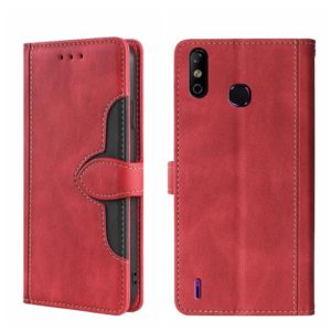For Infinix Smart 4 X653 Skin Feel Straw Hat Magnetic Buckle Leather Phone Case(Red) (OEM)