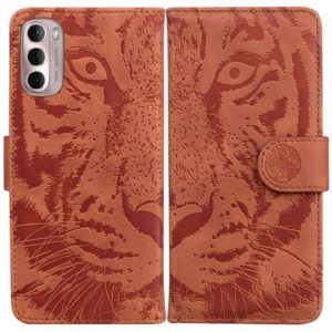 For Motorola Moto G Stylus 4G 2022 Tiger Embossing Pattern Horizontal Flip Leather Phone Case(Brown) (OEM)