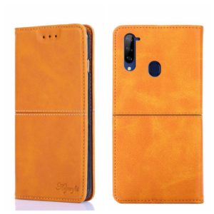 For ZTE Libero 5G Cow Texture Magnetic Horizontal Flip Leather Phone Case(Light Brown) (OEM)