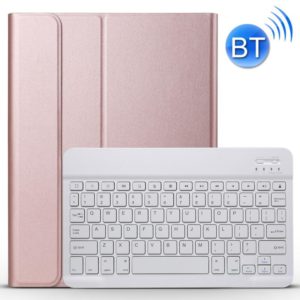 Detachable Bluetooth Keyboard + Brushed Texture Horizontal Flip Leather Tablet Case with Holder for iPad Pro 11 inch (2018)(Rose Gold) (OEM)